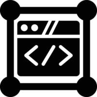 Framework, Web Application, Framework Glyph Solid Icon vector
