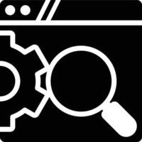 SEO, Search Engine, Optimization Glyph Solid Icon vector