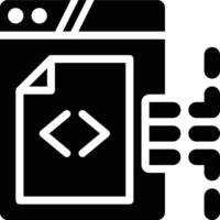 Open Source, Website, Web Glyph Solid Icon vector