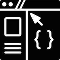 Inspect Element, Website, Web Glyph Solid Icon vector