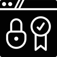SSL, TLS, HTTPS Glyph Solid Icon vector
