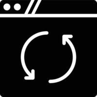 Update, Refresh, Updating Glyph Solid Icon vector