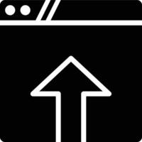 Upload, Uploading, Web Glyph Solid Icon vector