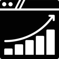Web Traffic, Web Statistic, Web Report Glyph Solid Icon vector