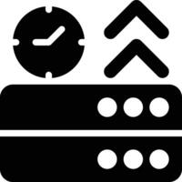 Uptime, Server, Hosting Glyph Solid Icon vector