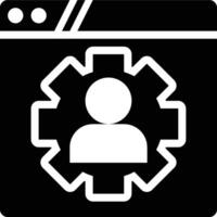 Web Admin, Web Administrator, Website Admin Glyph Solid Icon vector