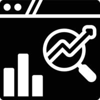 Analysis, Web Analysis, Website Analysis Glyph Solid Icon vector