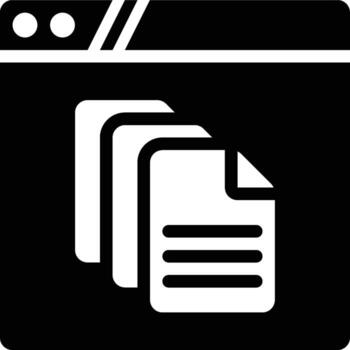 web datos, sitio web datos, datos glifo sólido icono vector