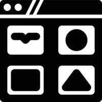 Portfolio, Web, Website Glyph Solid Icon vector