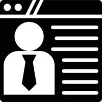 Profile, Web, Website Glyph Solid Icon vector