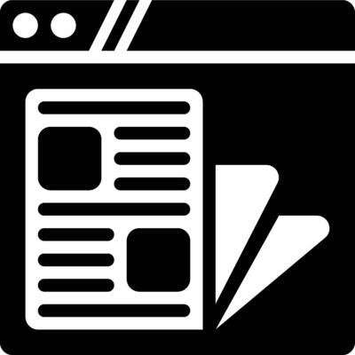 News, Blog, Web Glyph Solid Icon