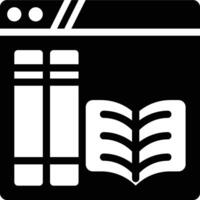 Library, Libraries, Web Library Glyph Solid Icon vector