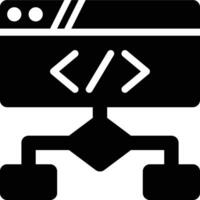 Algorithm, Programming, Web Glyph Solid Icon vector