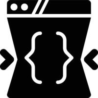 Minification, Minify, Minimizing Glyph Solid Icon vector