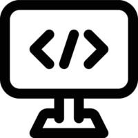 Programming, Coding, Computer Science Outline Icon vector