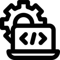 Programming, Coding, Engine Outline Icon vector
