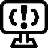 Syntax Error, Trouble, Error Outline Icon vector