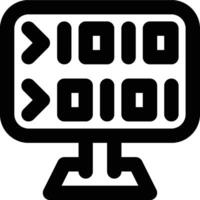 Binary, Code, Bit Outline Icon vector