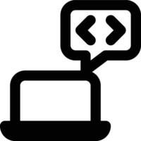 Programming Language, Coding, Programming Outline Icon vector