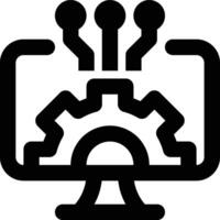 Operating System, Computer, Program Outline Icon vector