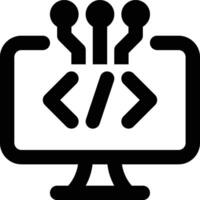 Computer Program, Programming, Software Outline Icon vector