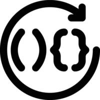Loops, Looping, Repeat Outline Icon vector