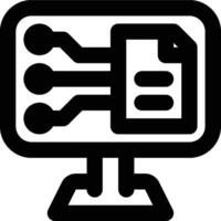 Data Science, Computer System, Computer Science Outline Icon vector