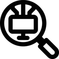 System Analysis, Computer System, System Outline Icon vector