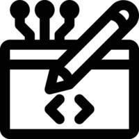 Application Design, Software Design, System Design Outline Icon vector