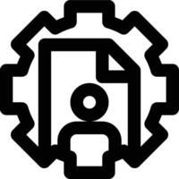 Data Engineer, Data Scientist, Machine Learning Outline Icon vector