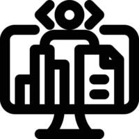 Data Scientist, Data Science, Data Analyst Outline Icon vector