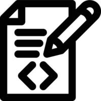Script, Scripting, Writing Code Outline Icon vector