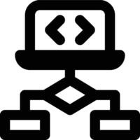 Algorithm, Programming, Coding Outline Icon vector