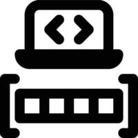 1d Array, One Dimensional, Array Outline Icon vector