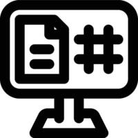 Integer, Data Type, Numerical Outline Icon vector