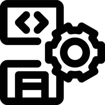 Compiler, Interpreter, Compilation Outline Icon vector