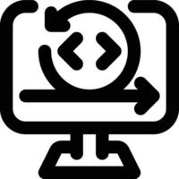 Iteration, Iterative, Development Outline Icon vector