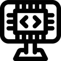 Machine Language, Machine Code, Low Level Outline Icon vector