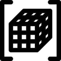 3d Array, Three Dimensional, Array Outline Icon vector