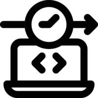 Runtime, Time Period, Running Time Outline Icon vector