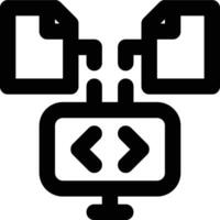Source Data, Data Sources, Data Extraction Outline Icon vector