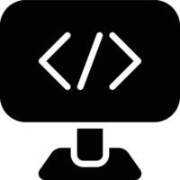 Programming, Coding, Computer Science Glyph Solid Icon vector