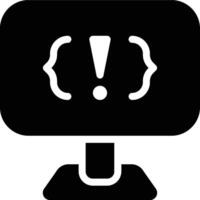 Syntax Error, Trouble, Error Glyph Solid Icon vector