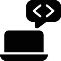 Programming Language, Coding, Programming Glyph Solid Icon vector
