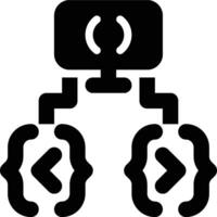Conditional Statement, If Else, Statement Glyph Solid Icon vector