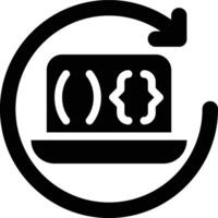 Loops, Looping, Repeat Glyph Solid Icon vector