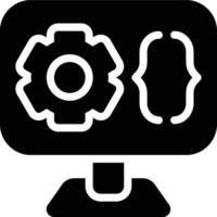 IDE, Integrated Development Environment Glyph Solid Icon vector