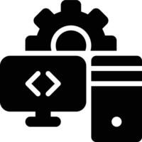 Computer, Engineering, Programming Glyph Solid Icon vector