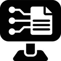 Data Science, Computer System, Computer Science Glyph Solid Icon vector