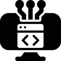 Application, Software, System Glyph Solid Icon vector